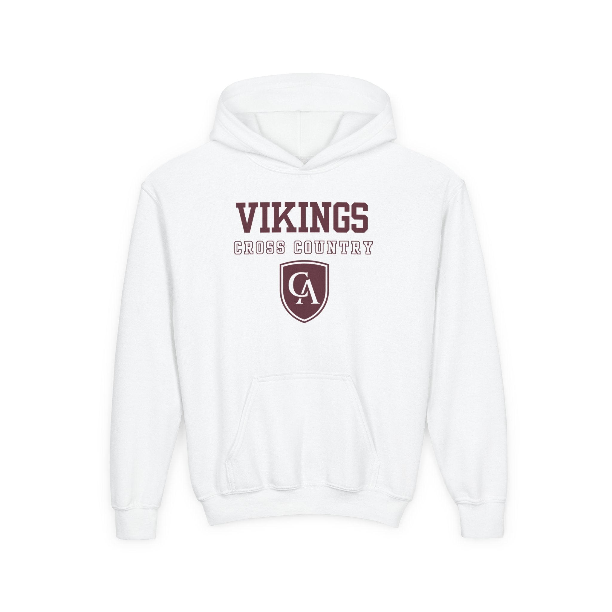 Youth Columbus Academy Vikings Cross Country Graphic Gildan Heavy Blend Hoodie