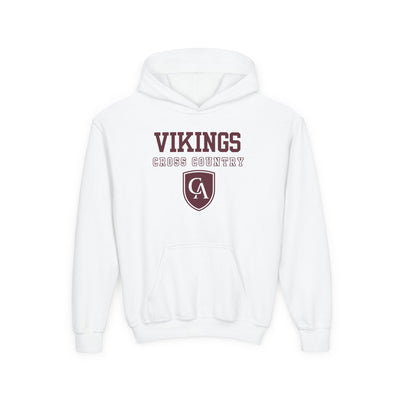 Youth Columbus Academy Vikings Cross Country Graphic Gildan Heavy Blend Hoodie