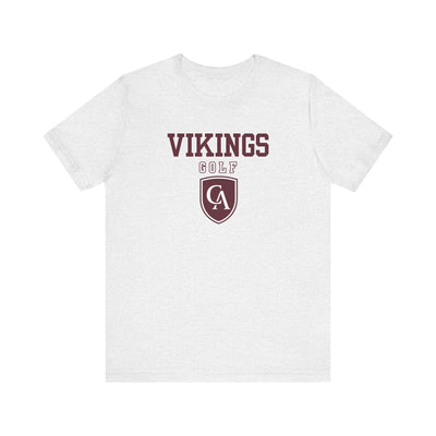 Adult Unisex Columbus Academy Vikings Golf Graphic Short Sleeve Bella + Canvas Soft Tee