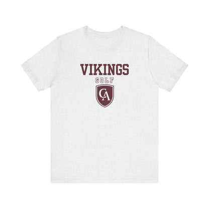 Adult Unisex Columbus Academy Vikings Golf Graphic Short Sleeve Bella + Canvas Soft Tee