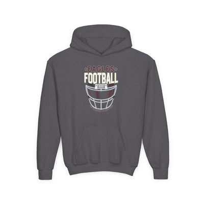 Youth Eagles White Hype Helmet Graphic Hoodie