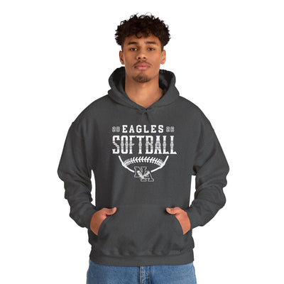 Adult Unisex New Albany Eagles Softball Strong Striped Graphic  Hoodie
