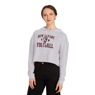 Women's New Albany Football Pride Graphic Crop Hoodie