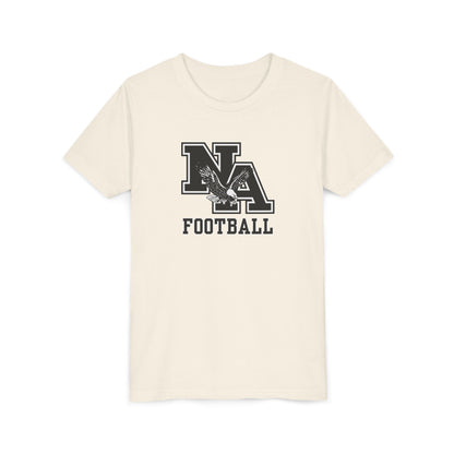 Youth Classic Logo Black Football Graphic Short Sleeve Soft Tee