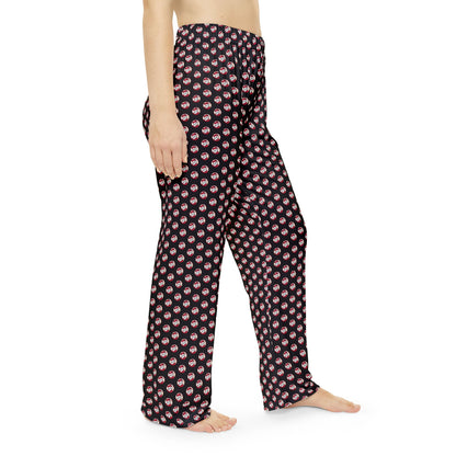 Women's Pajama Pant with Allover Battling Bishop in Baseball Print