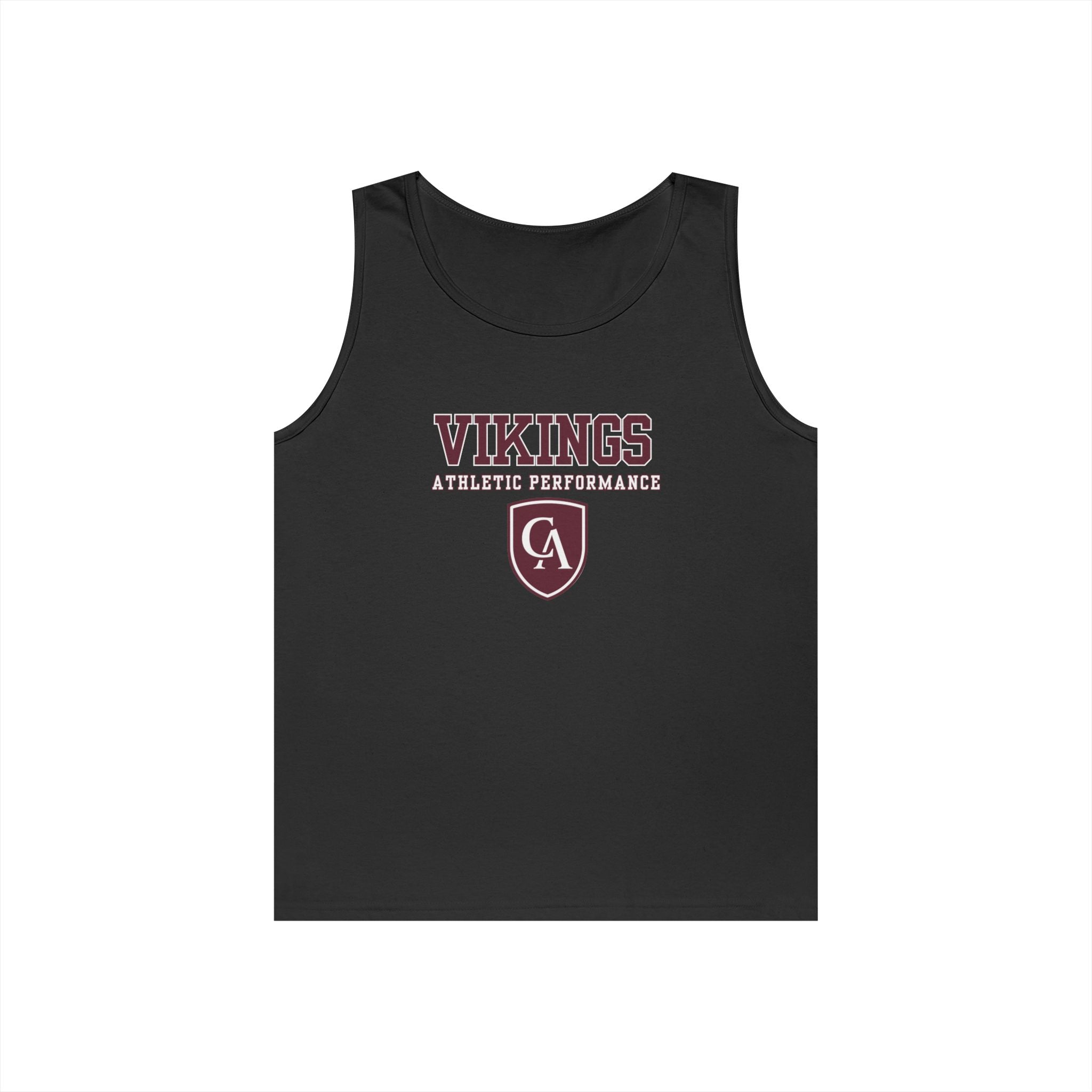 Adult Unisex Columbus Academy Vikings Athletic Performance Graphic Gildan Heavy Blend Cotton Tank