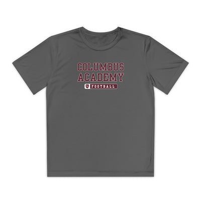 Youth Columbus Academy Football Graphic Sport-Tek Competitor Performance Tee