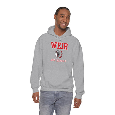 Adult Unisex Weir Red Riders Classic Mascot Graphic Hoodie