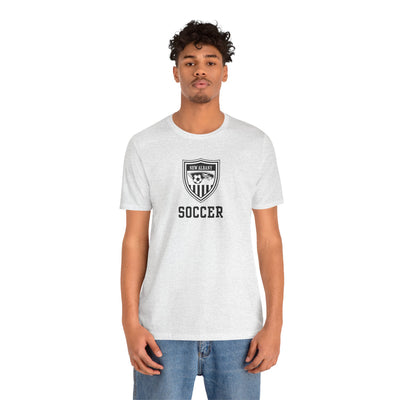 Adult Unisex New Albany Youth Soccer League Crest Graphic Short Sleeve Bella + Canvas Soft Tee