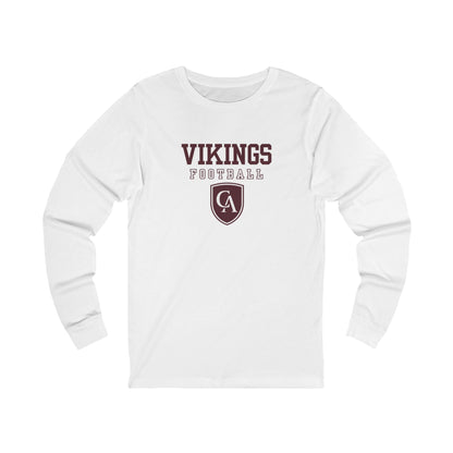 Adult Unisex Columbus Academy Vikings Football Graphic Bella + Canvas Long Sleeve Soft Tee