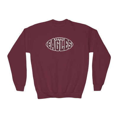 Youth New Albany Football Eagle Ball Graphic Gildan Heavy Blend Sweatshirt