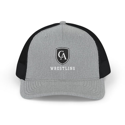 Adult Unisex Embroidered Columbus Academy Wrestling Black Logo Richardson 112 Snapback Trucker Hat