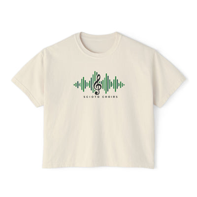 Women's Dublin Scioto Choirs Sound Wave Graphic Boxy Crop Short Sleeve Tee