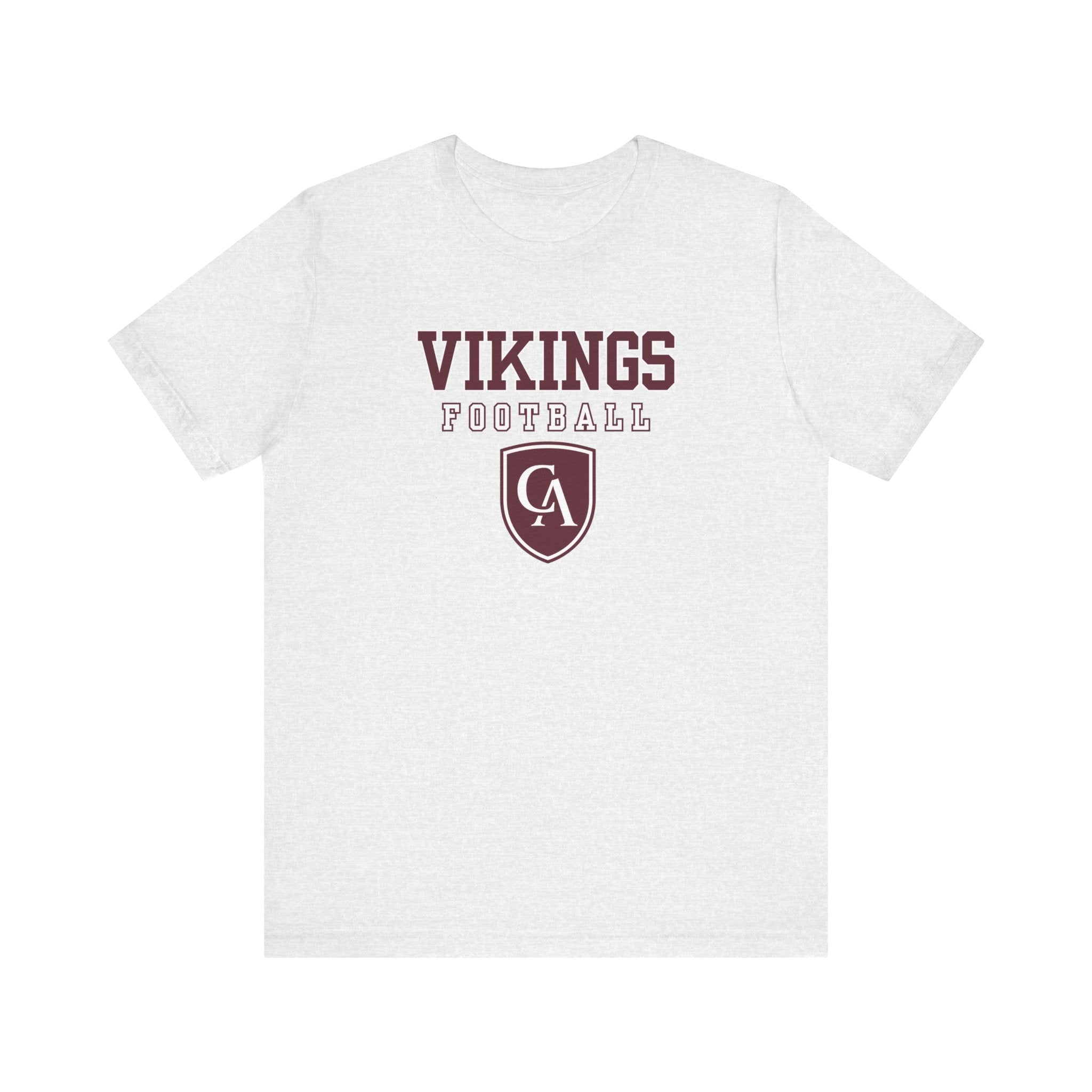 Adult Unisex Columbus Academy Vikings Football Graphic Short Sleeve Bella + Canvas Soft Tee