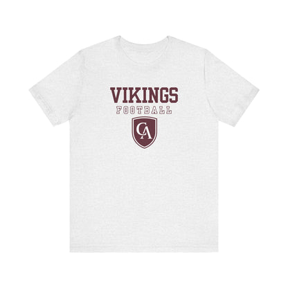 Adult Unisex Columbus Academy Vikings Football Graphic Short Sleeve Bella + Canvas Soft Tee