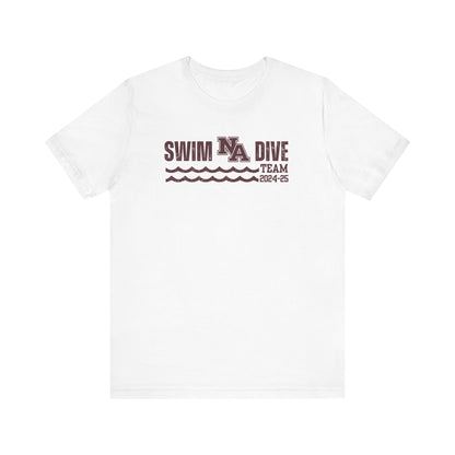 Adult Unisex Swim & Dive Winning Waves Graphic Short Sleeve Soft Tee