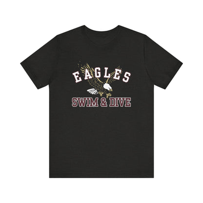 Adult Unisex Swim & Dive Flying Eagle Soft Short Sleeve Graphic Tee