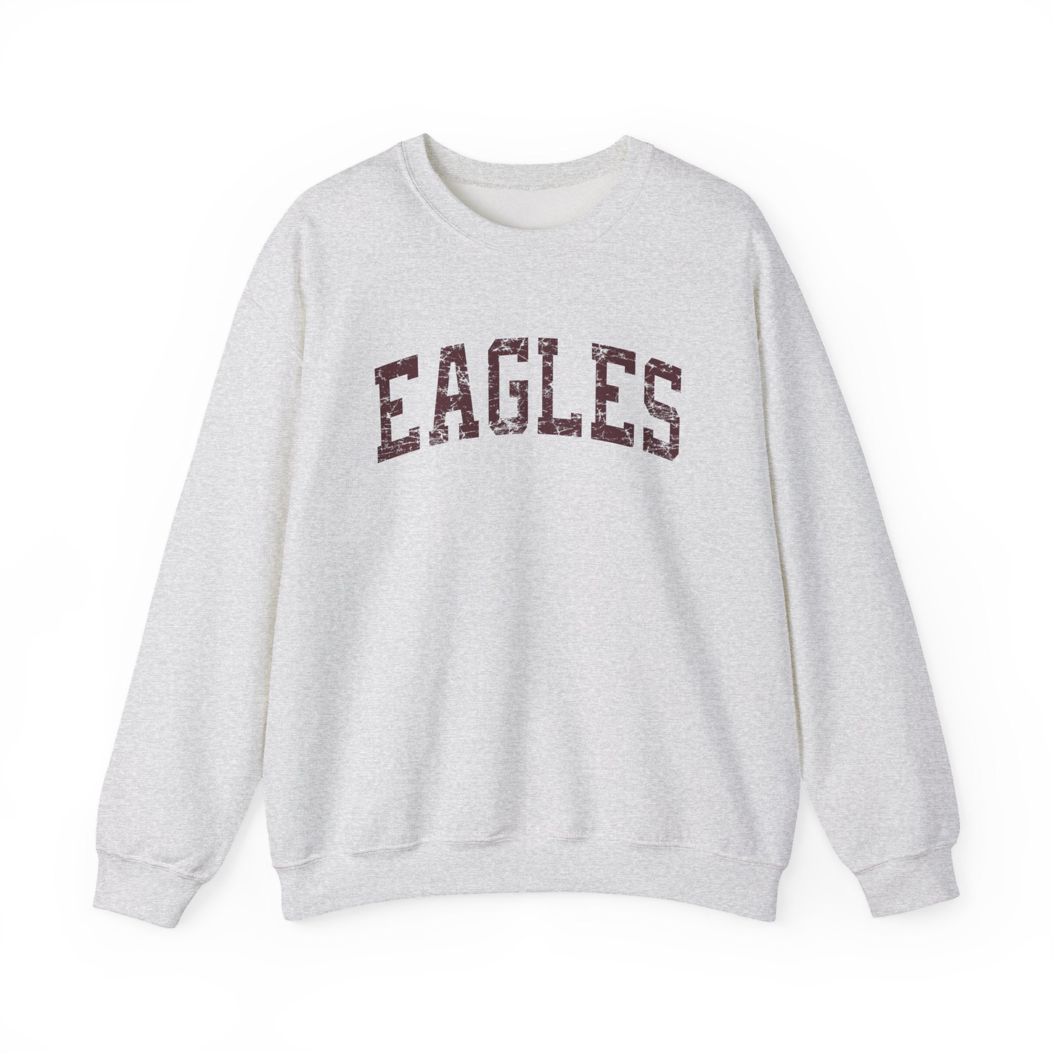 Adult Unisex Distressed Maroon Eagles Graphic Sweatshirt