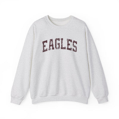 Adult Unisex Distressed Maroon Eagles Graphic Sweatshirt