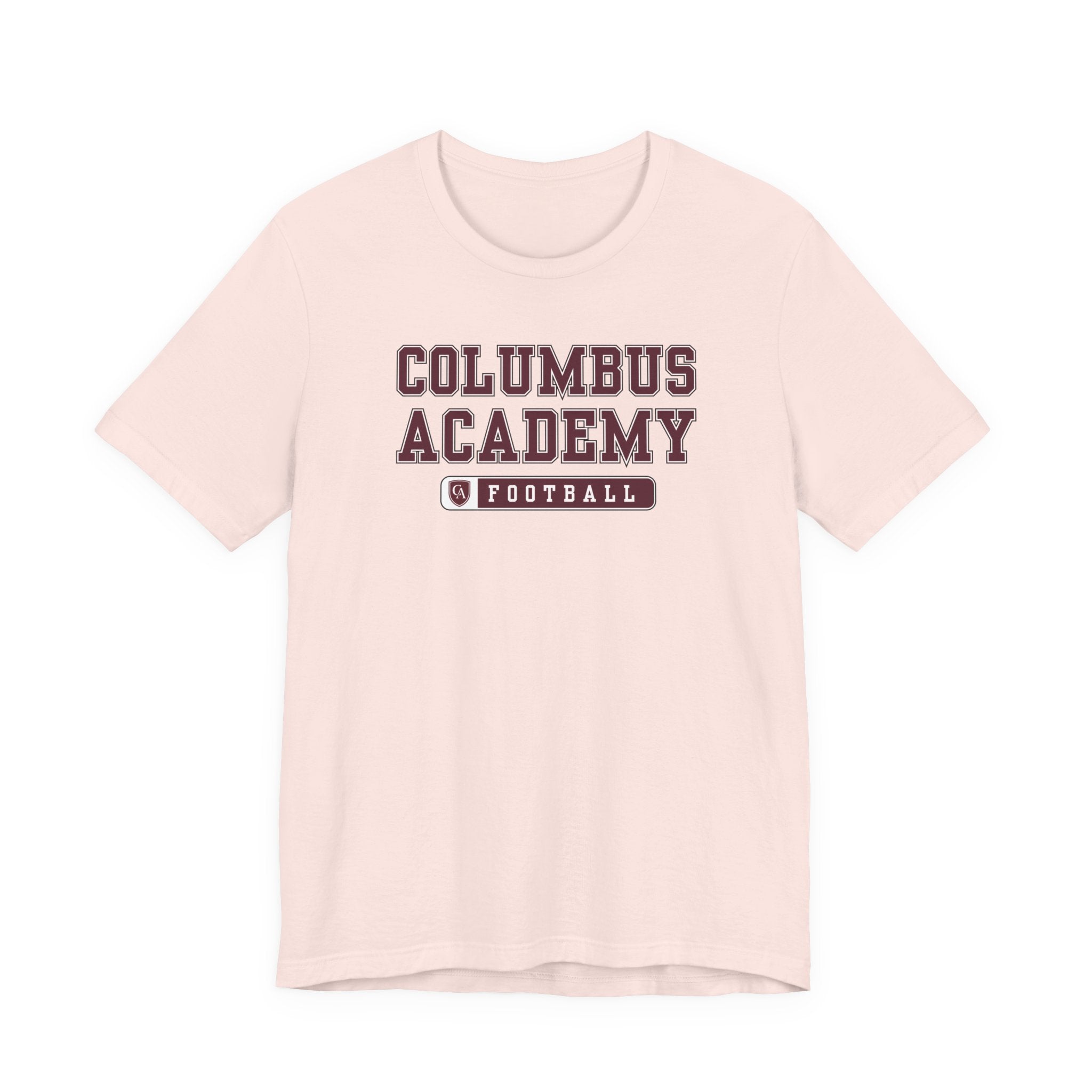 Adult Unisex Columbus Academy Football Graphic Short Sleeve Bella + Canvas Soft Tee