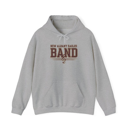 Adult Unisex New Albany Eagles Band Musical Note Graphic Hoodie