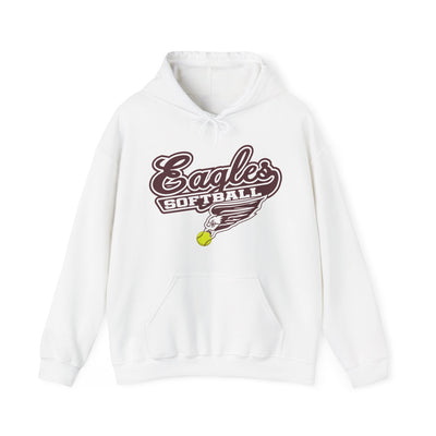 Adult Unisex Sporty Script Softball Eagles Graphic Hoodie