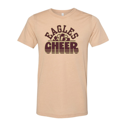 Adult Unisex Super Soft Eagles Cheer Short Sleeve Graphic Tee - New Albany Eagles