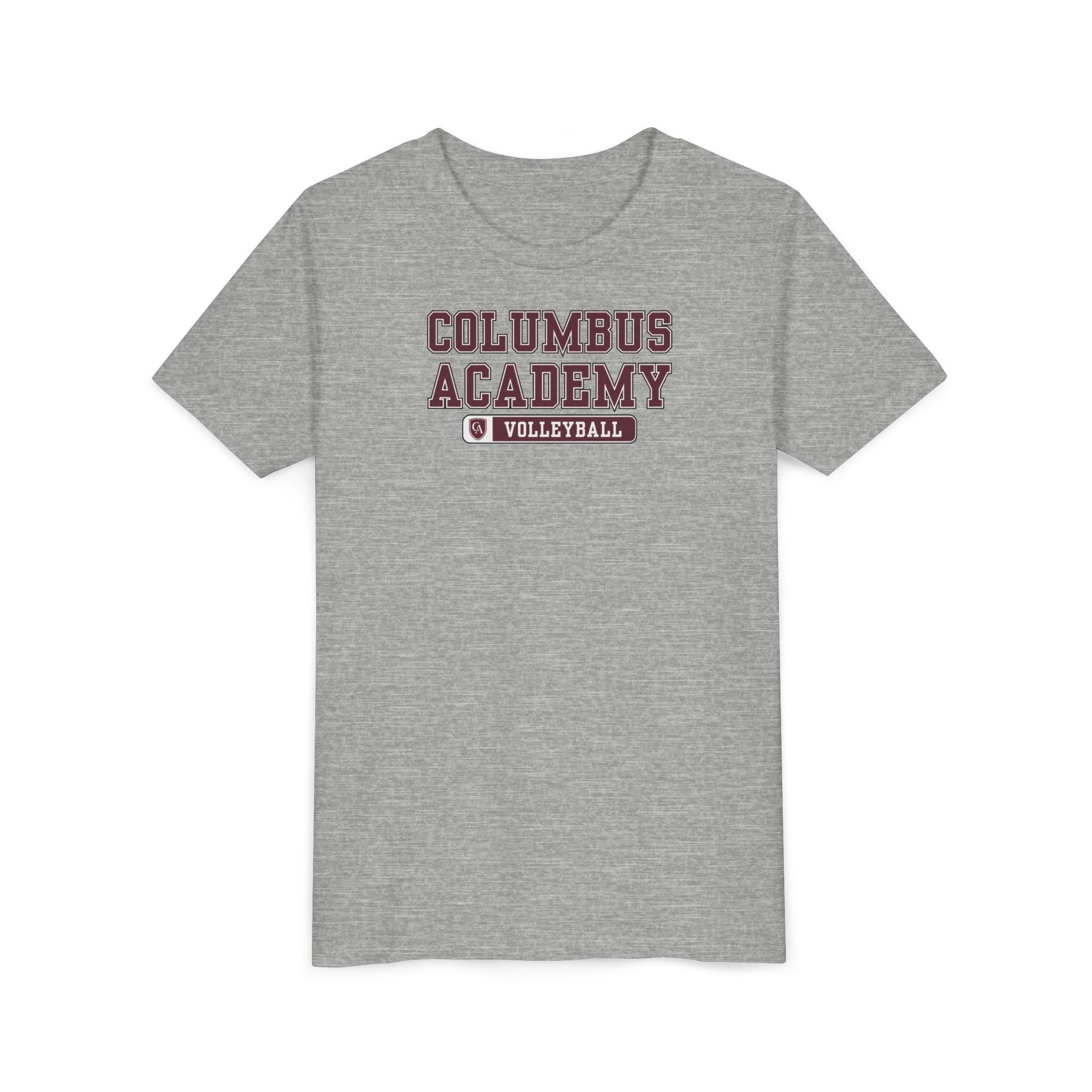 Youth Columbus Academy Volleyball Graphic Short Sleeve Bella + Canvas Soft Tee