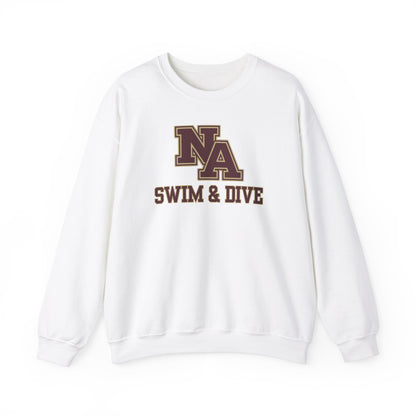 Adult Unisex Swim & Dive Classic Logo with Word Pool Back Graphic Sweatshirt