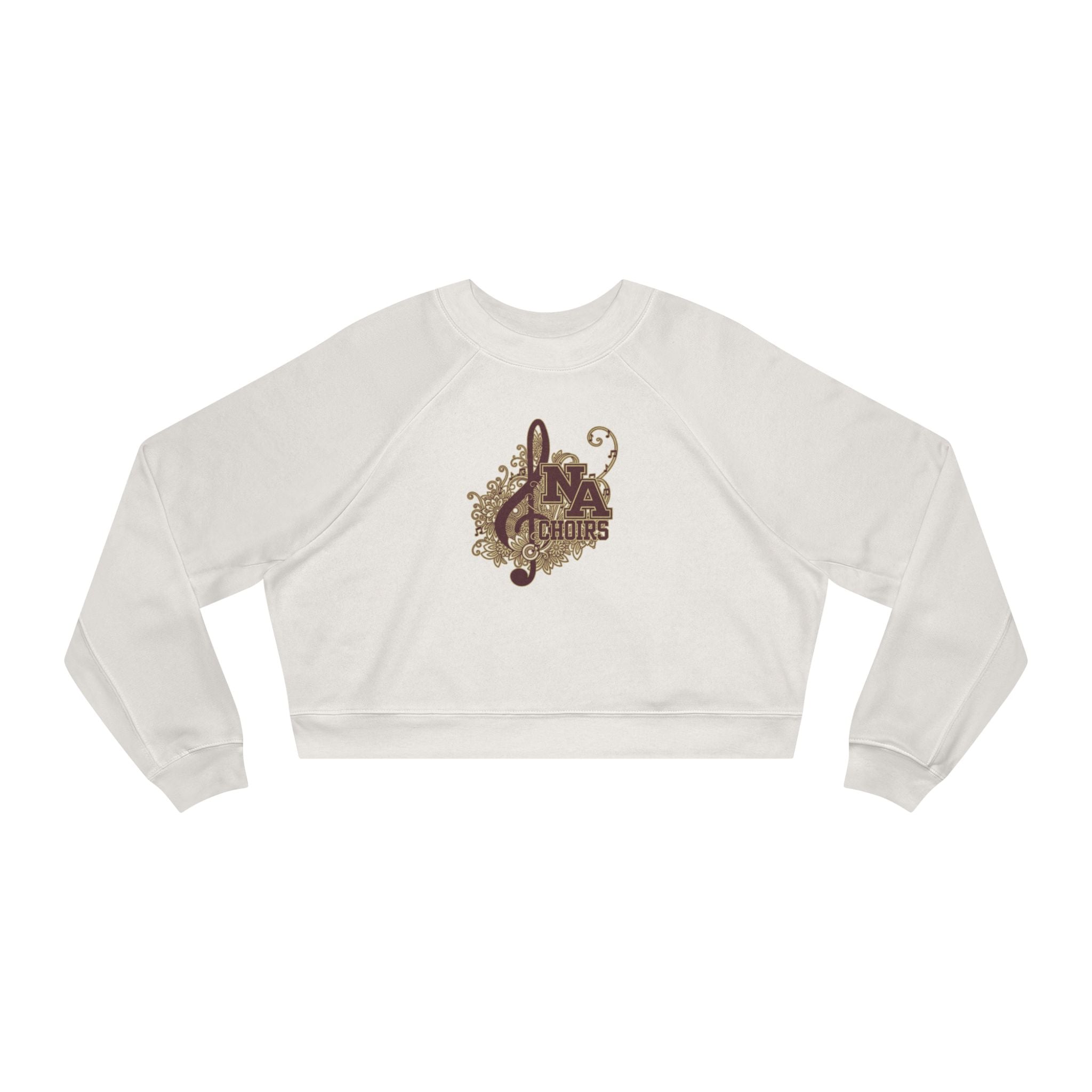 Women's Floral Medley Choirs Graphic Cropped Fleece Sweatshirt