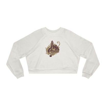 Women's Floral Medley Choirs Graphic Cropped Fleece Sweatshirt