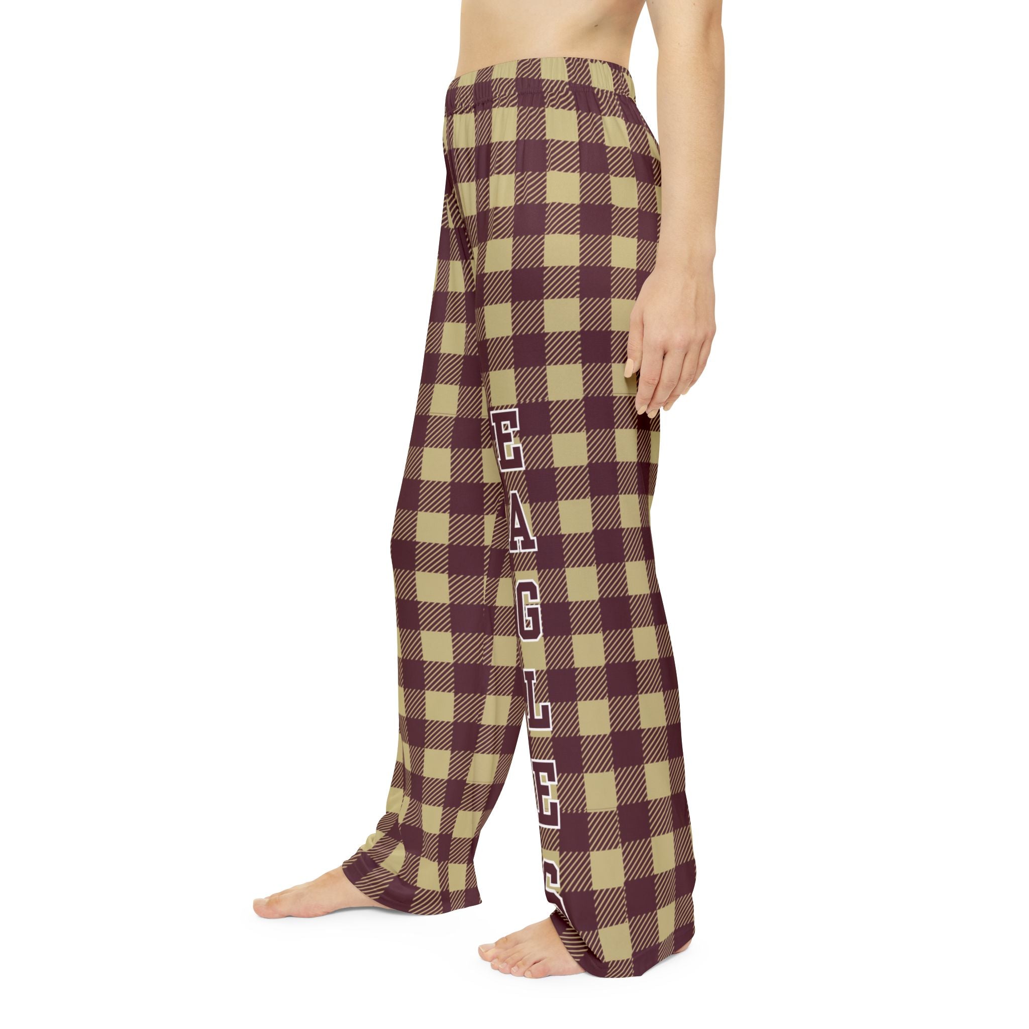 Women's Buffalo Check Pajama Pant with Eagles Print