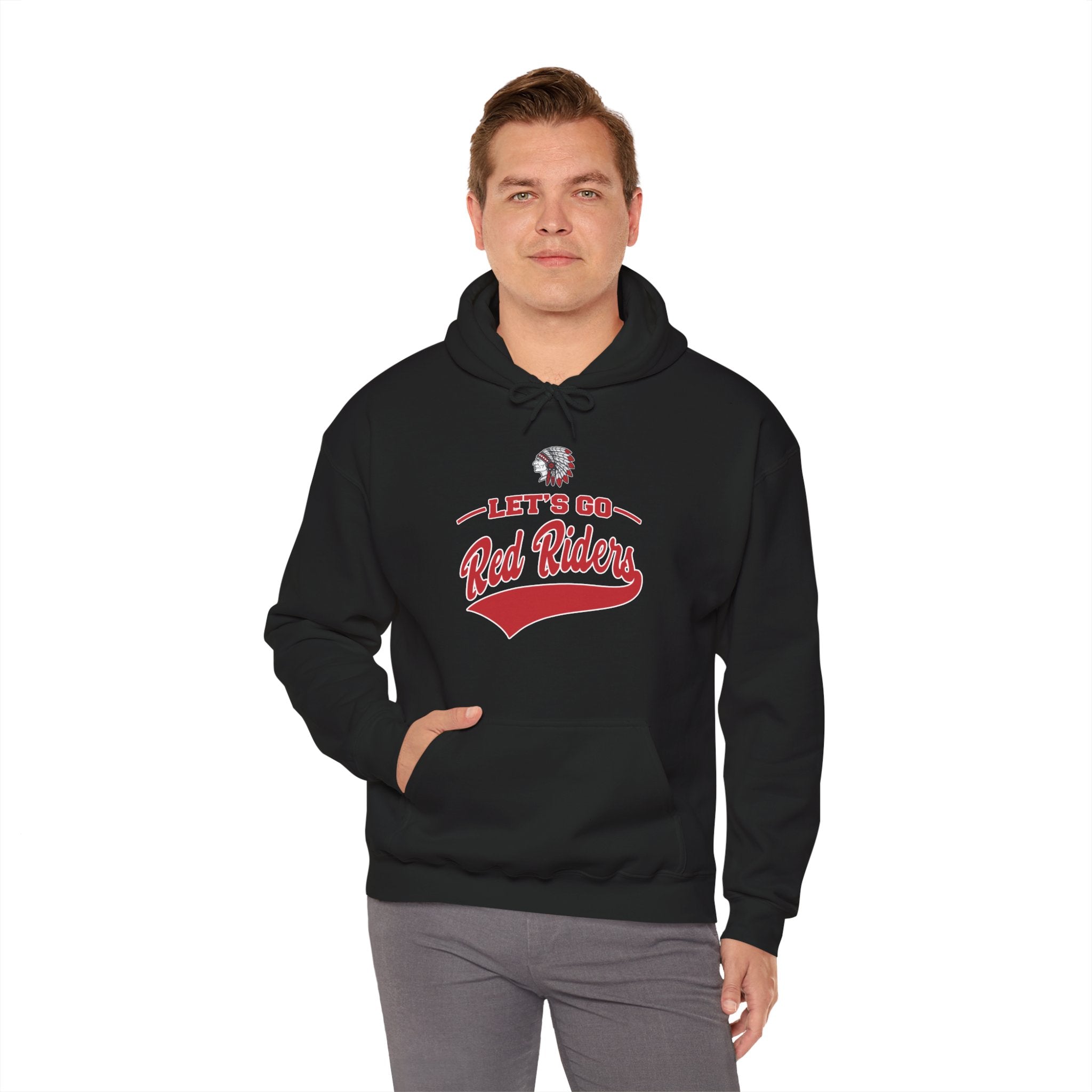 Adult Unisex Let's Go Red Riders Graphic Hoodie