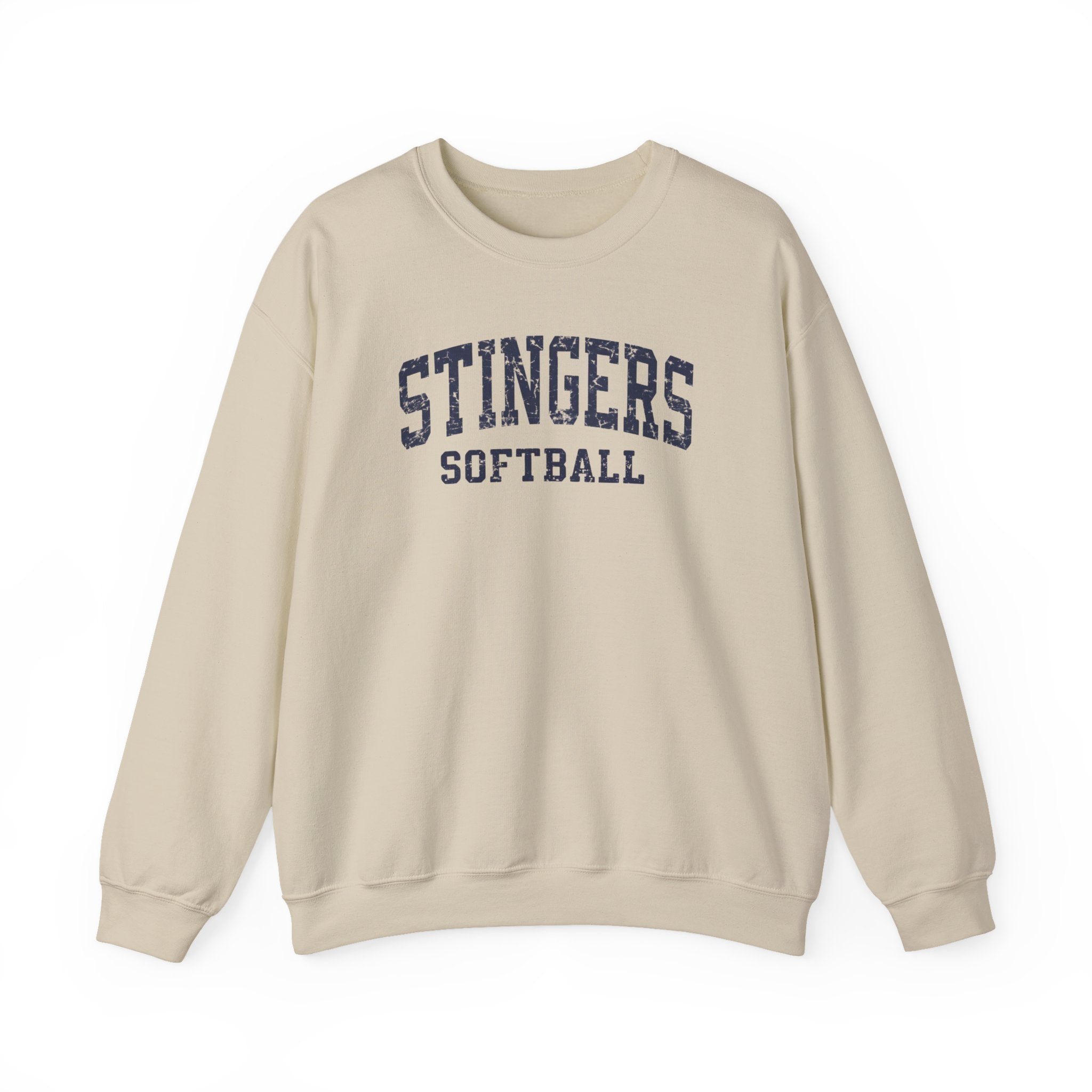 Adult Unisex Stingers Softball Vintage Distressed Graphic Sweatshirt