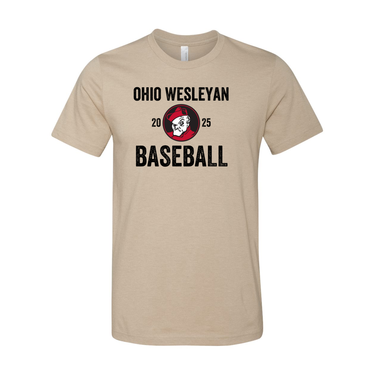 Adult Unisex OWU 2025 Baseball Graphic Short Sleeve Soft Tee - Ohio Wesleyan University