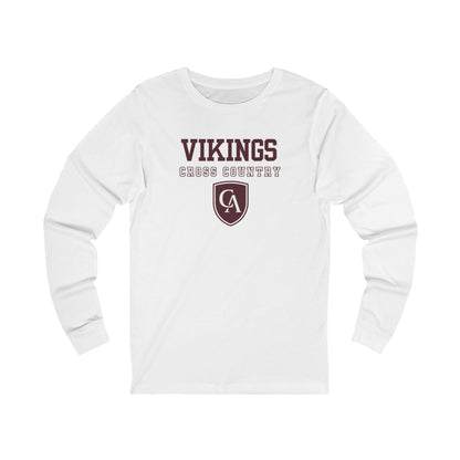 Adult Unisex Columbus Academy Vikings Cross Country Graphic Bella + Canvas Long Sleeve Soft Tee