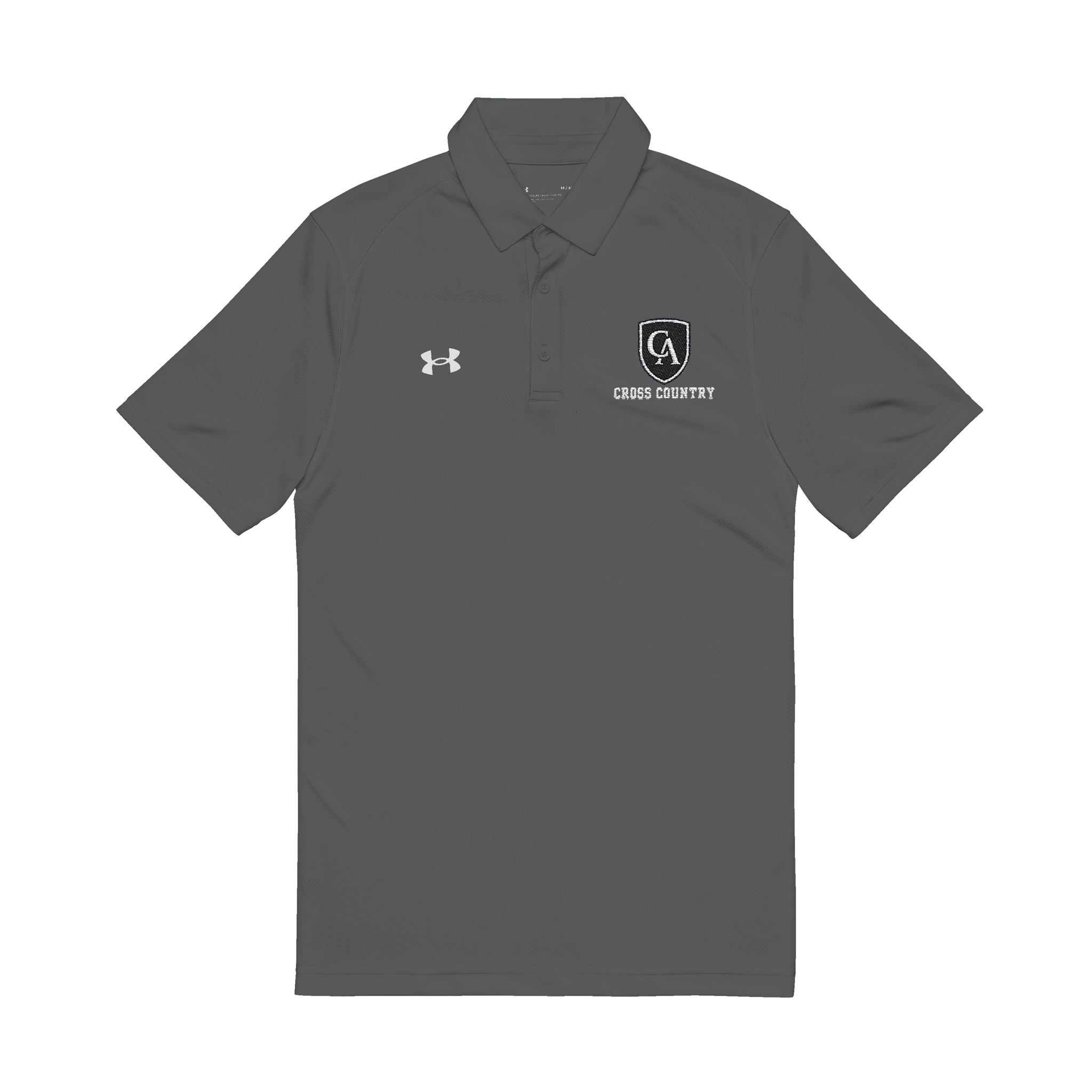 Adult Unisex Columbus Academy Vikings Cross Country Under Armour Performance Polo with Logo Embroidery