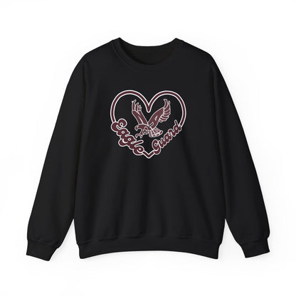 Adult Unisex Eagle Guard Heart Graphic Sweatshirt