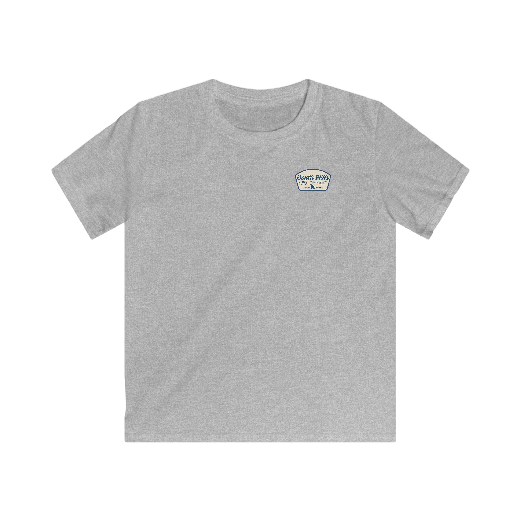 Youth South Hills Swim Club Home of the Sharks Graphic Short Sleeve Gildan Softstyle Tee