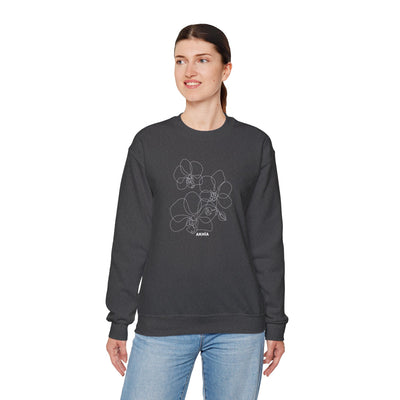 Adult Unisex Orchid Graphic Sweatshirt - Akhia