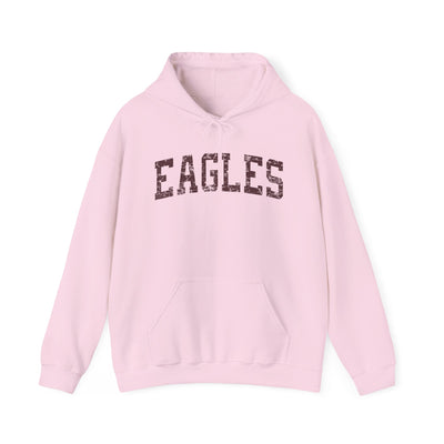 Adult Unisex Distressed Maroon Eagles Graphic Hoodie