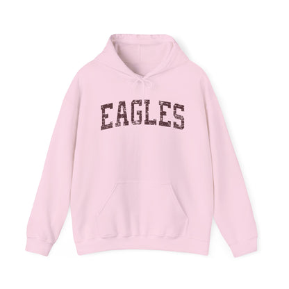 Adult Unisex Distressed Maroon Eagles Graphic Hoodie