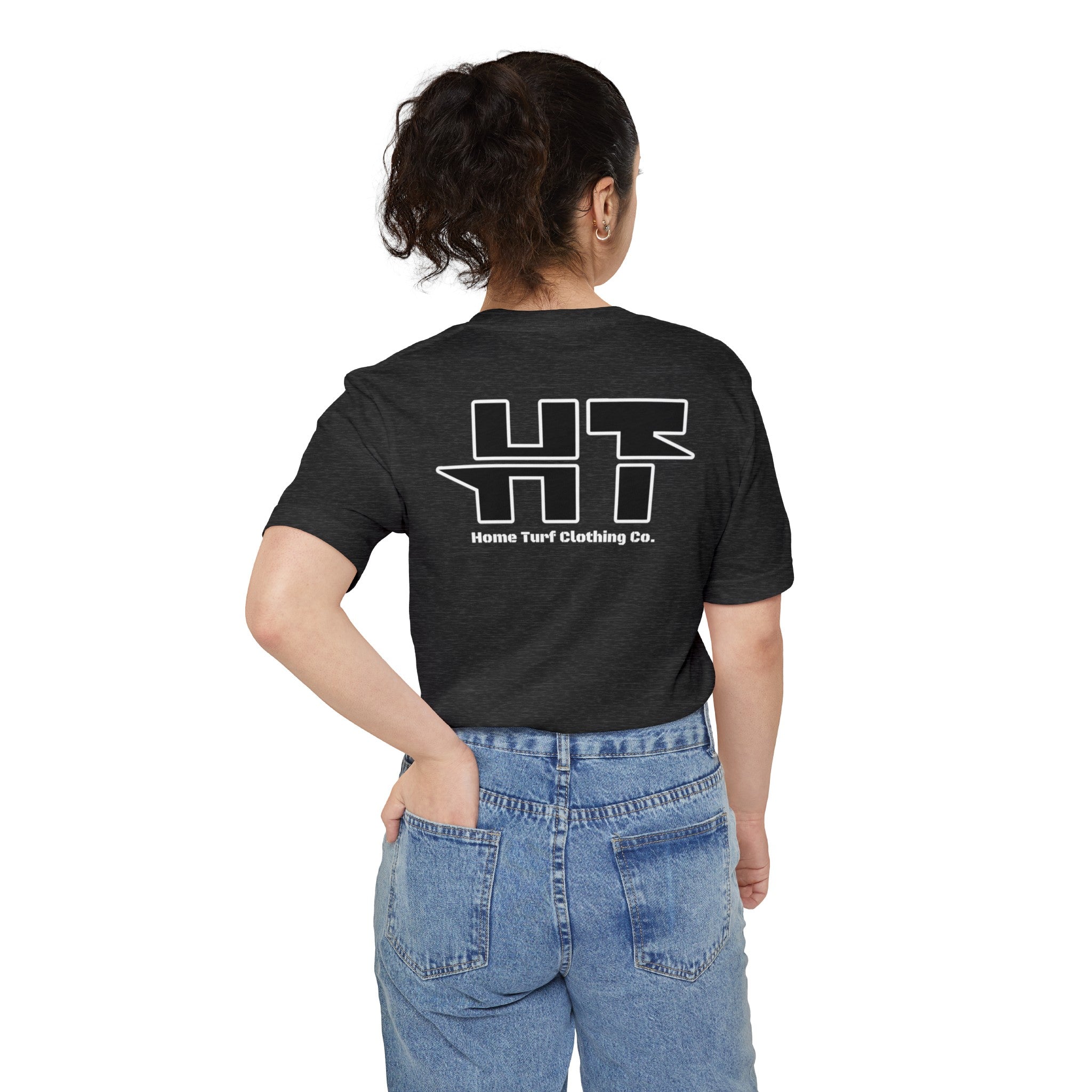 Adult Unisex Home Turf Logo Pocket Tee with Back Graphic