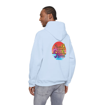 Adult Unisex South Hills Swim Club Sunset Script Graphic Hoodie