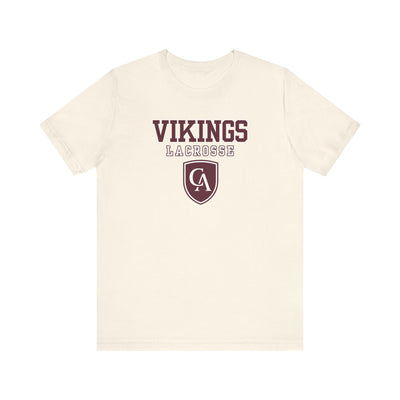 Adult Unisex Columbus Academy Vikings Lacrosse Graphic Short Sleeve Bella + Canvas Soft Tee