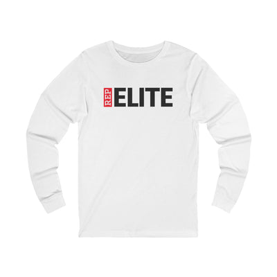 Adult Unisex REP Elite Logo Graphic Long Sleeve Soft Tee - White