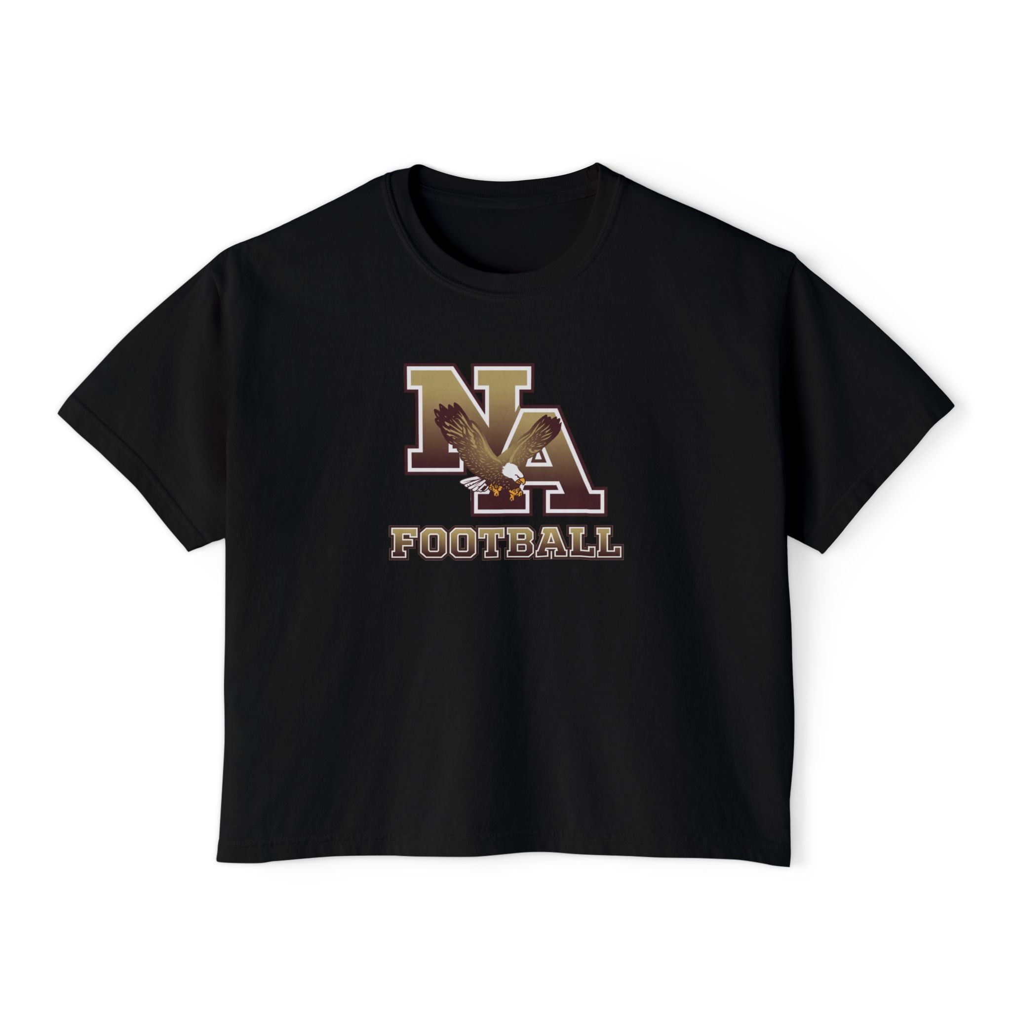 Women's New Albany Ombre Eagle Logo Graphic Boxy Crop Short Sleeve Tee