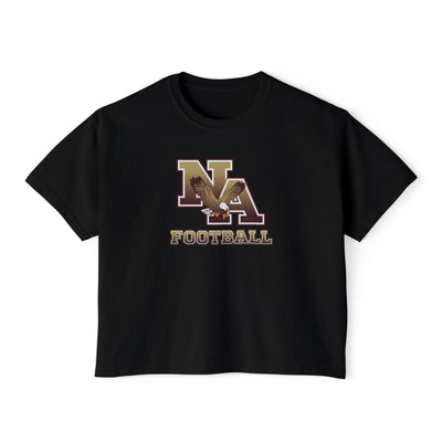 Women's New Albany Ombre Eagle Logo Graphic Boxy Crop Short Sleeve Tee