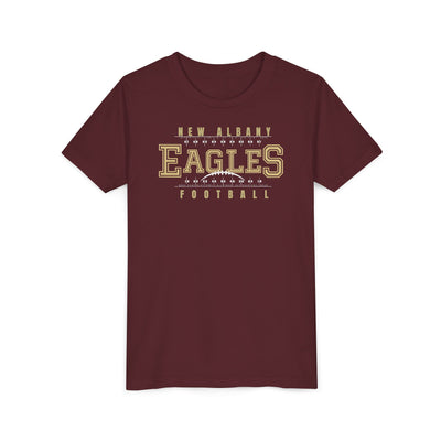 Youth New Albany Football Defend the Field Graphic Short Sleeve Bella + Canvas Soft Tee