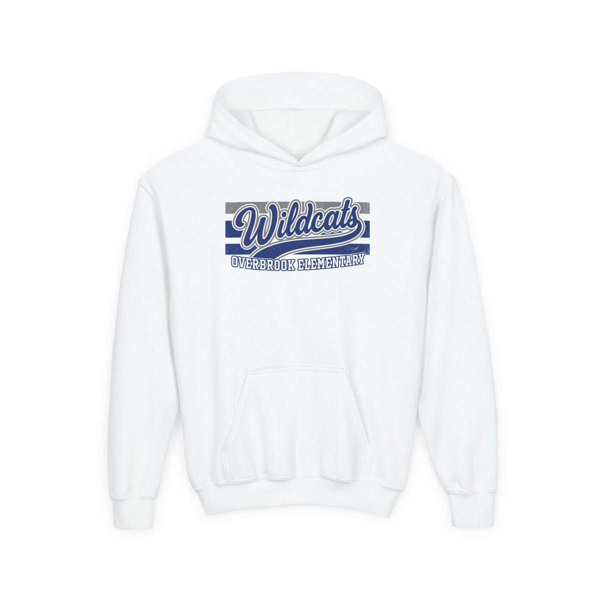 Youth Overbrook Elementary Wildcats Vintage Distressed Spirit Graphic Hoodie